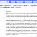 Analyste Suivi et Reporting – Projet R.E.A.C.H. pour les Femmes
