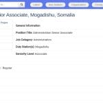 Associé(e) Senior en Administration – UNOPS Mogadiscio