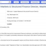 Directeur Marchés de Capitaux et Financement Structuré – IDB Invest