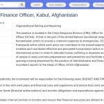 Responsable Administratif et Financier – OCHA Afghanistan