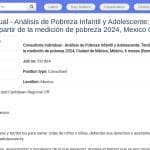 Consultant expert en analyse de la pauvreté des enfants et adolescents au Mexique