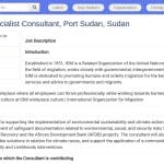 Consultant spécialiste environnement et climat – Port Soudan