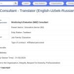 Traducteur trilingue anglais-ouzbek-russe pour l&rsquo;UNESCO