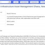 Consultant national en gestion des infrastructures au Ghana
