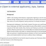 Coordinateur de Portefeuille Environnement et Climat – Samoa