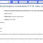 Spécialiste Coordination Urgences – UNICEF, Soudan du Sud