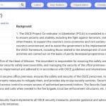 Agent de Sécurité – OSCE Tachkent