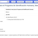 Designer UX/UI pour une plateforme d&rsquo;identification humaine au Mexique