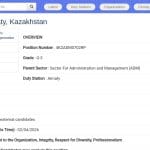 Chauffeur principal pour l&rsquo;UNESCO à Almaty, Kazakhstan