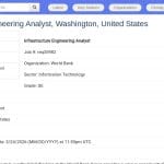 Analyste Ingénierie Infrastructure – World Bank Group, Washington