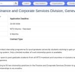 Stage en Gestion Financière – Division Finance et Services Généraux OMC
