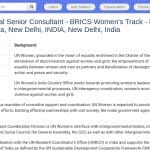 Consultant senior pour la présidence BRICS 2026 – Volet femmes