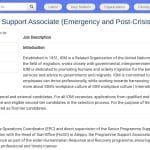Associé principal soutien programmes urgence et post-crise – Alep