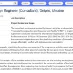 Ingénieur Infrastructure – Consultant Reconstruction Ukraine