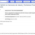 Consultant WASH – Santé et Territoires Prioritaires au Honduras