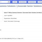 Architecte Solutions Senior – Plateformes Digitales pour le Développement