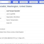 Spécialiste Principal Transport – Secteur Privé et Financement