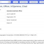 Associate Investment Officer – Secteurs MAS, N&rsquo;Djamena
