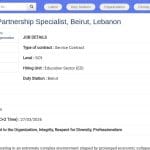 Spécialiste senior Politiques et Partenariats Éducatifs – UNESCO Beyrouth