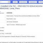 Spécialiste Pédagogique TIC pour Projet Éducatif UNESCO-Quellaveco
