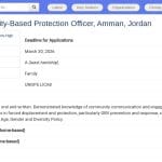 Assistant Protection Communautaire – Amman, Jordanie