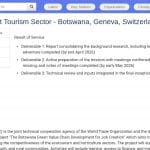 Consultant National Secteur Tourisme – Projet ITC Botswana