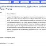 Expert en sauvegardes environnementales et sociales pour projets agricoles