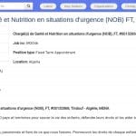 Administrateur Santé et Nutrition en Urgence Humanitaire – Tindouf