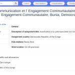 Assistant Communication et Engagement Communautaire à Bunia