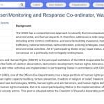 Conseiller Droits Humains – Coordination Surveillance et Réponse