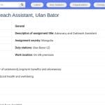 Assistant en Plaidoyer et Communication – Ulan Bator