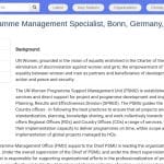 Spécialiste en Gestion de Programmes – ONU Femmes, Bonn
