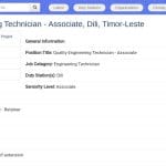 Technicien Qualité de l&rsquo;Air – Système de Surveillance, Dili