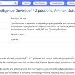 Développeur Senior Business Intelligence – 2 postes à Amman