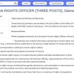 Assistant Chargé des Droits de l&rsquo;Homme – OHCHR Damas