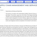 Chef d&rsquo;Unité, Gestion de la Chaîne Logistique et Services, Islamabad