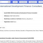 Consultant Financement International – Énergies Renouvelables Moldavie