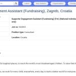 Assistant Engagement Donateurs – Collecte de fonds UNICEF Croatie