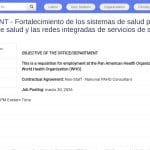 Consultant Santé – Renforcement des systèmes de santé provinciaux en Argentine