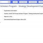 Expert en Développement Stratégique – Programme Kofi Annan (Africa CDC)