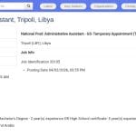 Assistant Administratif – Appui aux Opérations – Tripoli