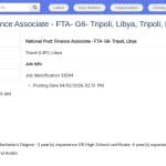 Associé(e) Financier – G6 – Tripoli, Libye