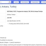 Analyste de Programme – UNFPA, Ankara