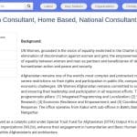 Consultant National Évaluation – Projets Féminins Afghanistan
