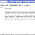 Consultant en Durabilité des Ressources Naturelles – ESCWA Beyrouth
