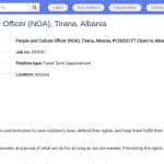 Officier Ressources Humaines et Culture (NOA) – UNICEF Albanie