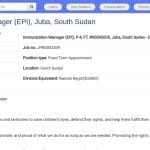 Manager Immunisation (EPI) – UNICEF, Juba, Soudan du Sud