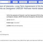 Consultant Designer Graphique – UNICEF Bosnie-Herzégovine