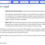 Volontariat Programme Alimentaire Mondial – Soutien aux Moyens de Subsistance des Jeunes