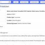 Consultant senior en éducation préscolaire pour la Sierra Leone